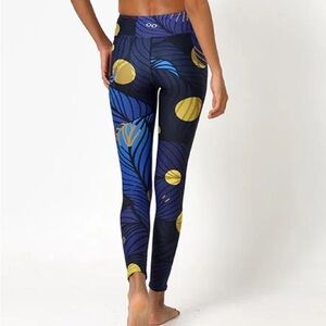 Loony Legs London | Blue and Yellow Patterned Leggings
